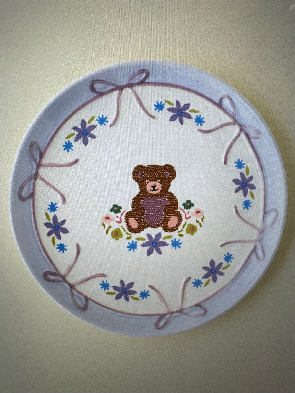 Urban Outfitters Teddy Bear Lana Patterned Dinner Plate